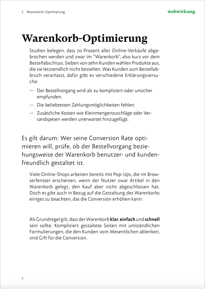 Bild Textausschnitt Conversion Rate Optimierung